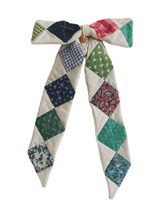 Load image into Gallery viewer, Quilted Patchwork Bow - made to order