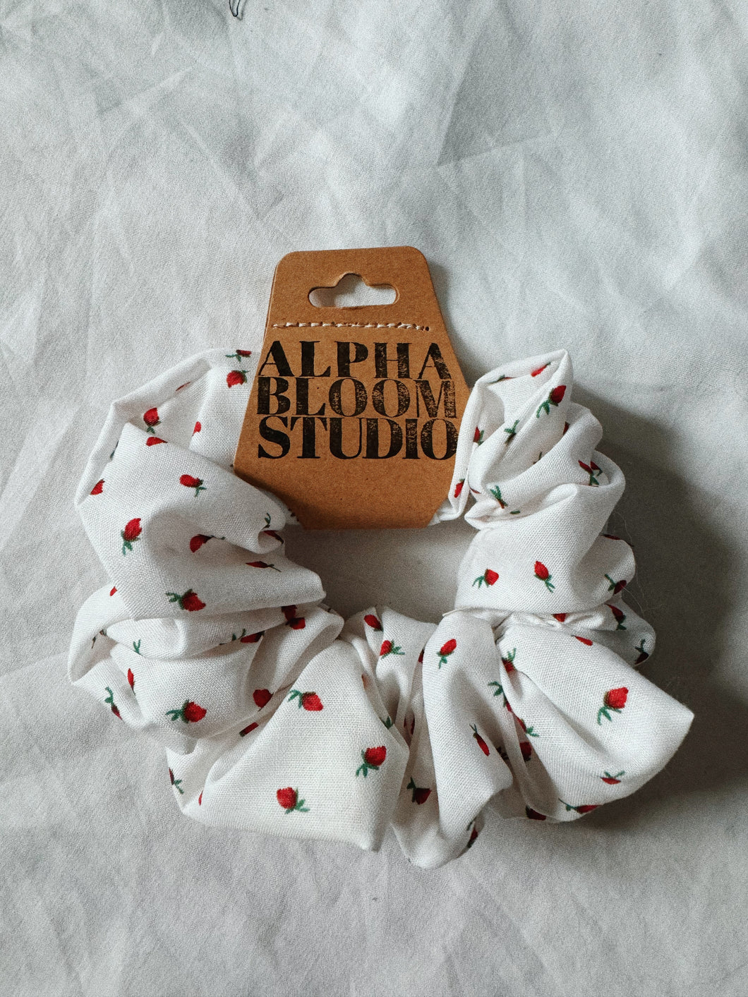 Strawberry Rose scrunchie