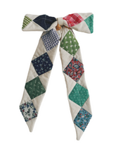 Load image into Gallery viewer, Quilted Patchwork Bow - made to order
